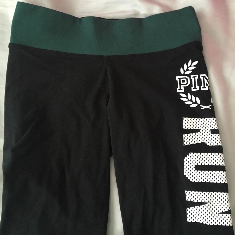 Pink Forest Green Yoga Leggings